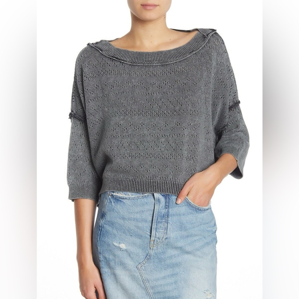 🌟2/$50🌟 Free People Sandcastle Crop Sweater - Picture 3 of 7